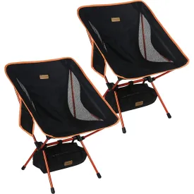 2pc Camping Chair, Outdoor Chair, Beach Chair Folding Chair Stool TREKOLOGY YIZI GO Portable Camping Chair Lightweight Camping Chairs for Adult Camp Chair Hiking Chair Picnic Chair Compact Collapsible